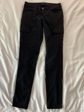 VINTAGE Prana Black Cargo Skinny Pants size 0